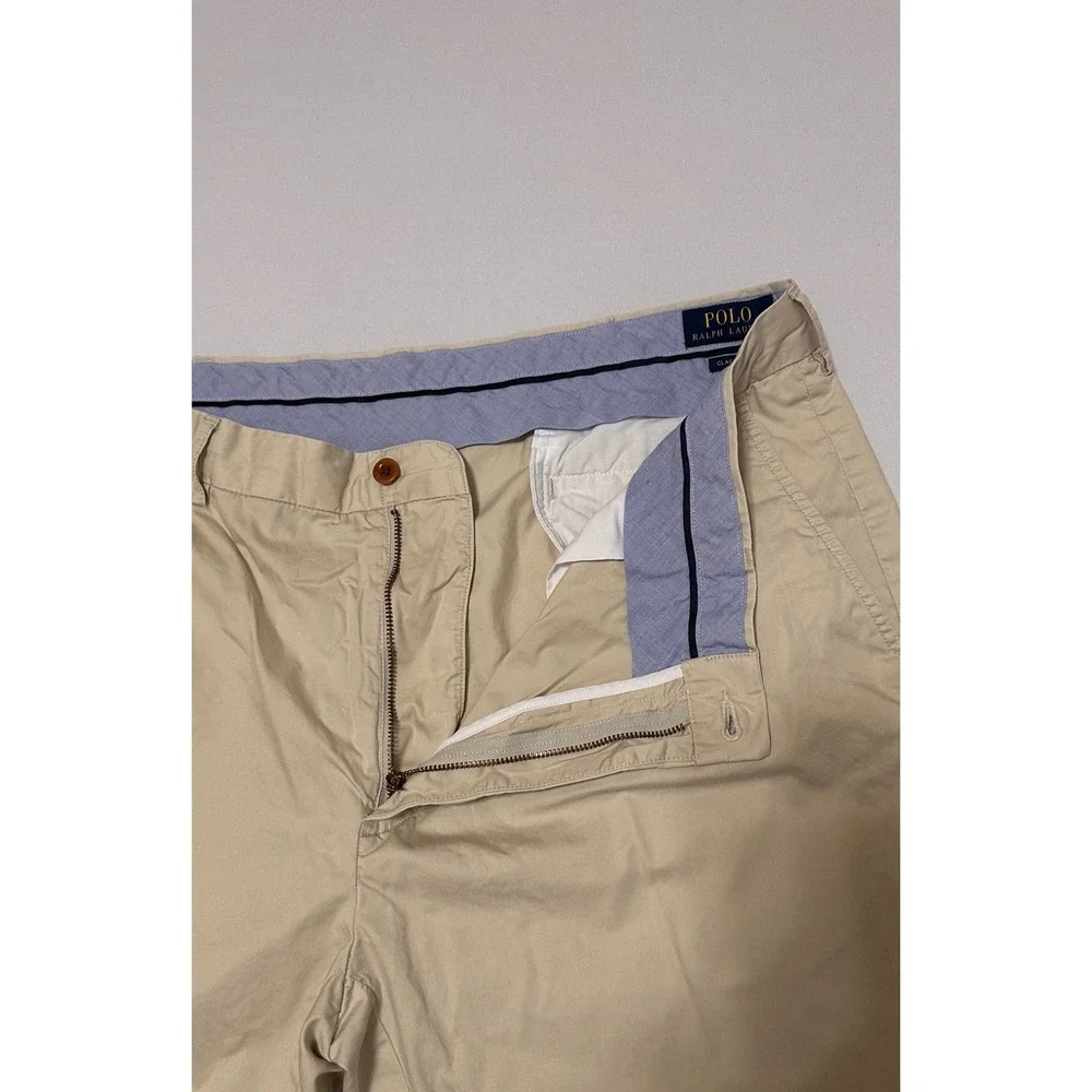 Polo Ralph Lauren Classic Fit Chino Shorts Mens 40 Tan Khaki Cotton 9